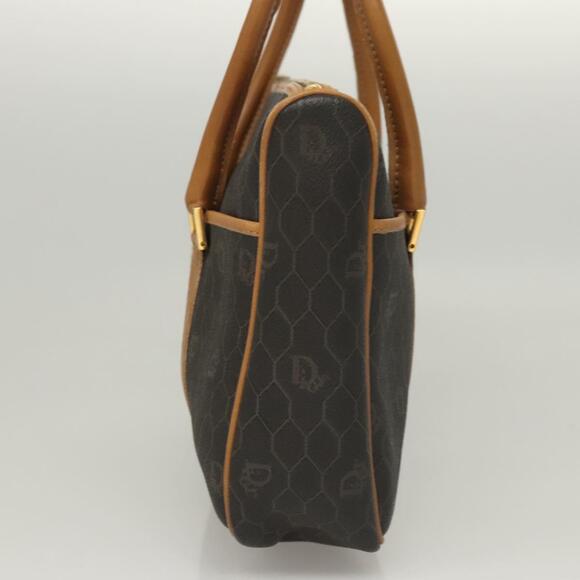 DIOR Honeycomb Canvas Hand Bag Pvc Black Gold - Picture 4 of 12